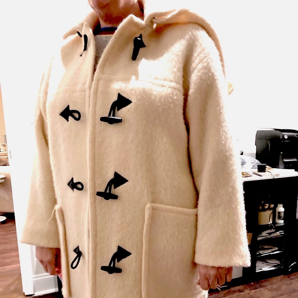 Hilda Ltd. Vintage Iceland Laine Wool Coat, Detachable Hood